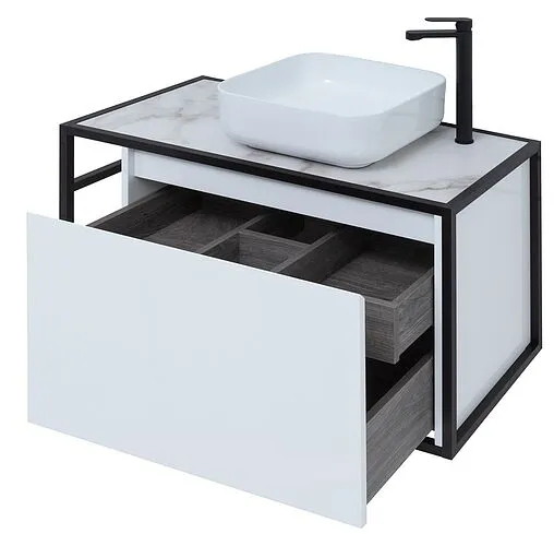 Тумба под умывальник подвесная Aquanet Nova Lite LOFT 90 R белый глянец 00261651