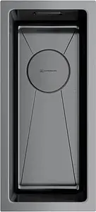 Мойка кухонная Omoikiri Taki 20-U/IF-GM вороненая сталь 4973105, 1