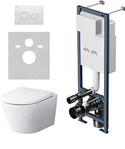 Комплект 6 в 1 Am.Pm Sense FlashClean IS110101.741701 с кнопкой белый глянцевый Комплект 6 в 1 Am.Pm Sense FlashClean IS110101.741701 с кнопкой белый глянцевый, 1