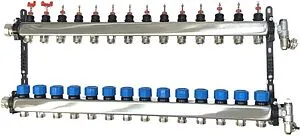 Группа коллекторная с расходомерами 14 отводов 1&quot;в/н x ¾&quot;ек Henco UFH-0605MDSS14, 1