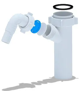 Вставка для сифона с адаптером для бытовой техники Ани Пласт белый M140 Вставка для сифона с адаптером для бытовой техники Ани Пласт белый M140, 3