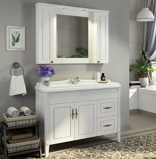 Тумба-умывальник напольная Comforty Палермо 120 белый 00004142367CF