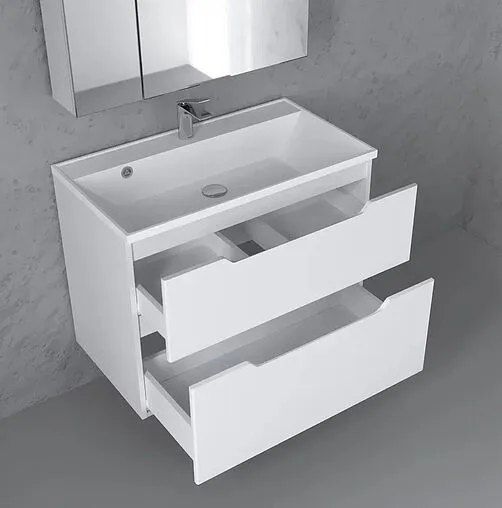 Тумба-умывальник подвесная Raval Wector 80 белый Wct.01.80/P/W/MD+4627173210188