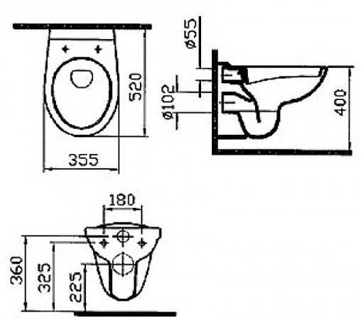 Унитаз подвесной безободковый VitrA S10 Rim-Ex SpinFlush белый 7855B003-0075