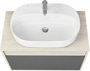 Тумба-умывальник подвесная Aquaton Лофт Урбан 80 графит/орегон 1A2476K5LQX60, 5