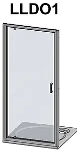 Дверь в нишу 800мм прозрачное/матовое стекло Roltechnik Lega Line LLDO⅛00 551-8000000-00-21, 3