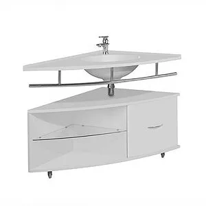 Тумба-умывальник напольная Aquaton Корнер R белый 1A0047K0KR01R, 3