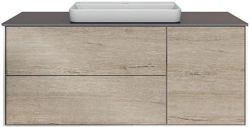Тумба-умывальник подвесная Kerama Marazzi Plaza Modern 120 дуб орегон PL.M.120.3\OAK.O+PL.wbi.55.1+