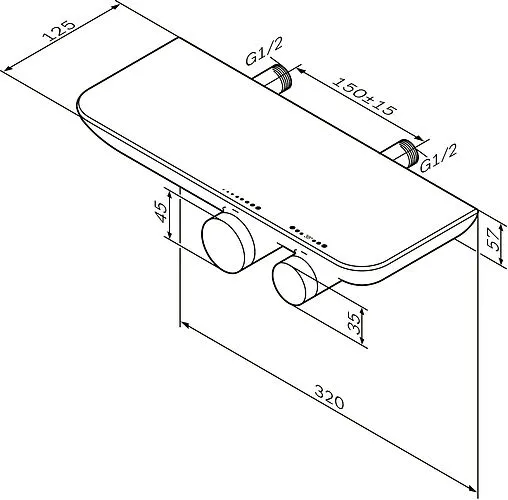 Термостат для душа Am.Pm Sensation хром F3040000 Термостат для душа Am.Pm Sensation хром F3040000