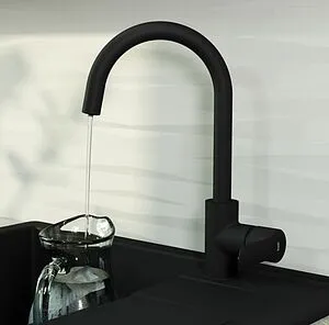 Смеситель для кухни с подключением к фильтру IDDIS Cuba чёрный матовый CUBBLFJi05, 4