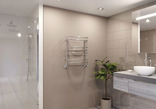 Полотенцесушитель водяной лесенка Lemark Luna П7 500x600 полированная сталь LM41607