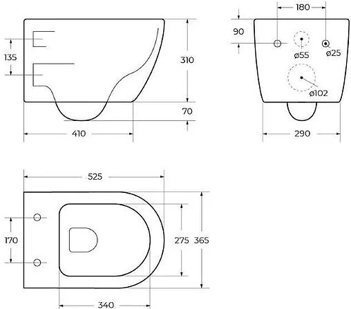 Унитаз подвесной безободковый BelBagno Tre белый BB8001CHR/SC