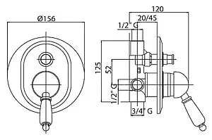 Смеситель для ванны скрытого монтажа Cezares Vintage золото VINTAGE-VDIM-03/24-Sw Смеситель для ванны скрытого монтажа Cezares Vintage золото VINTAGE-VDIM-03/24-Sw, 2