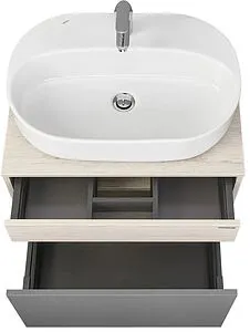 Тумба-умывальник подвесная Aquaton Лофт Урбан 65 графит/орегон 1A2540K5LQX60, 5