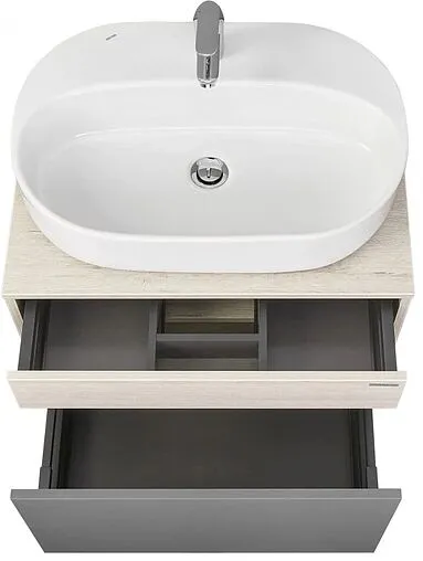 Тумба-умывальник подвесная Aquaton Лофт Урбан 65 графит/орегон 1A2540K5LQX60