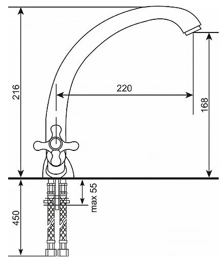 Смеситель для кухни Ulgran белый U-013-331