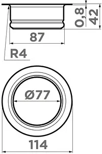 Сменная горловина для измельчителя Omoikiri Nagare Slim NA-02 G 4956716 Сменная горловина для измельчителя Omoikiri Nagare Slim NA-02 G 4956716, 2