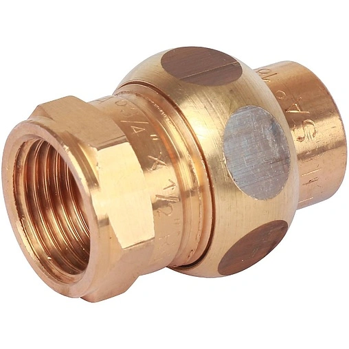 Американка пайка прямая переходная (плоское уплотнение) 15мм x ½"в Sanha 4330g 143301512