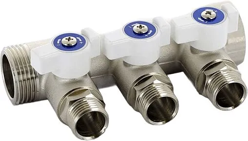 Коллектор запорный проходной 3 отвода 1"в/н x ½"к Uni-fitt 424N4230 Коллектор запорный проходной 3 отвода 1"в/н x ½"к Uni-fitt 424N4230