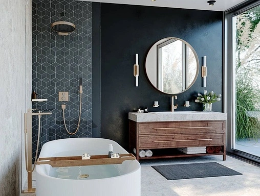 Смеситель для ванны напольный Hansgrohe Metropol белый матовый 32532700