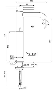 Смеситель для раковины Ideal Standard Ceraline хром BC269AA Смеситель для раковины Ideal Standard Ceraline хром BC269AA, 2