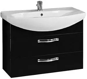 Тумба-умывальник подвесная Aquaton Ария 80 M чёрный 1A1408K0AA950, 1