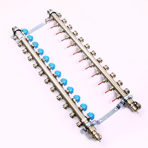 Группа коллекторная с расходомерами 12 отводов 1&quot;н/н x ¾&quot;ек Uni-fitt 455W4312