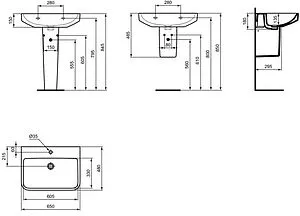 Полупьедестал Ideal Standard i.Life S белый T474001 Полупьедестал Ideal Standard i.Life S белый T474001, 2