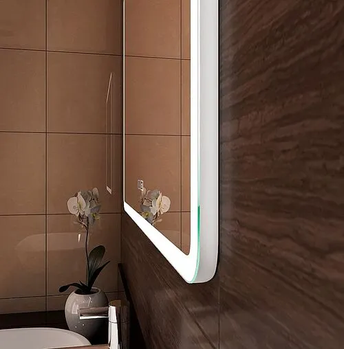 Зеркало с подсветкой Continent Demure Led 100x70 с подогревом белый ЗЛП1134