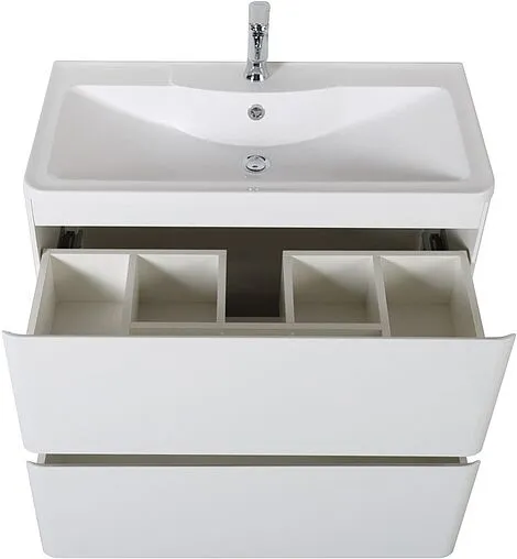 Тумба-умывальник напольная BelBagno ALBANO 80 Bianco Lucido ALBANO-800-2C-PIA-BL+
