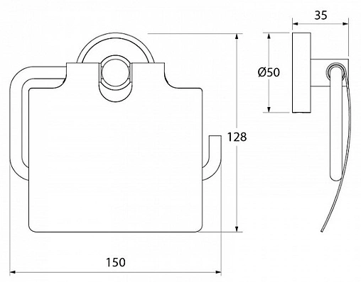 Держатель туалетной бумаги IDDIS Calipso хром/белый CALSBC0i43
