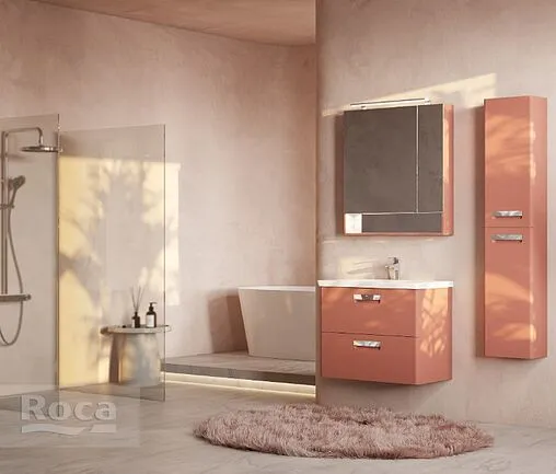 Тумба-умывальник подвесная Roca The Gap Original 80 терракота ZRU9307839+327470000