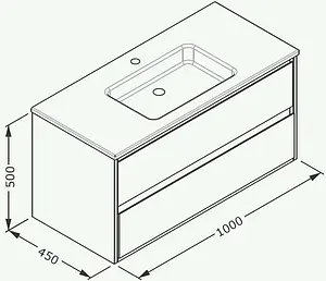 Тумба под умывальник подвесная Isvea Pro 100 белый 21MG1001100I Тумба под умывальник подвесная Isvea Pro 100 белый 21MG1001100I, 2