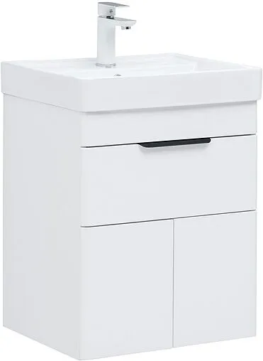 Тумба-умывальник Aquanet Ирис new 50 белый глянец 00310147+