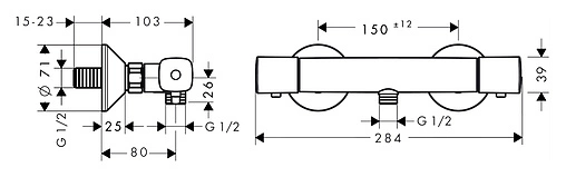 Термостат для душа Hansgrohe Ecostat Universal хром 13122000
