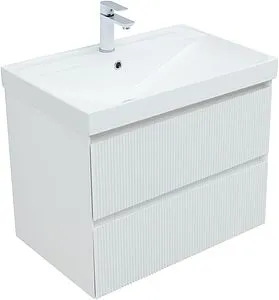 Тумба-умывальник подвесная Aquanet Альтера 70 белый матовый 00337155+00333267, 4