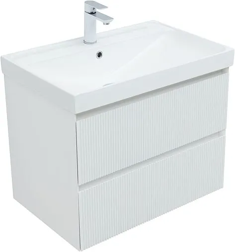 Тумба-умывальник подвесная Aquanet Альтера 70 белый матовый 00337155+00333267