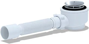 Сифон для душевого поддона Ани Пласт хром E415C, 1