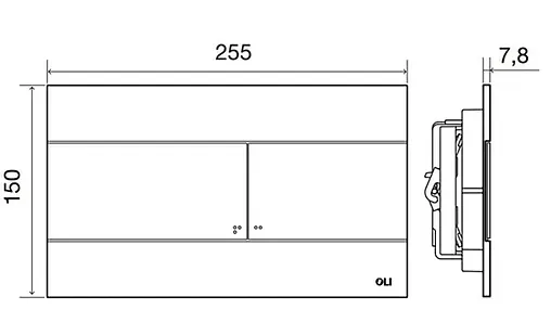 Клавиша смыва для унитаза OLI Slim 154962 золото