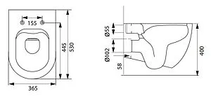 Унитаз подвесной безободковый Allen Brau Reality антрацит 4.32006.AN Унитаз подвесной безободковый Allen Brau Reality антрацит 4.32006.AN, 2