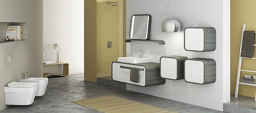 Тумба-умывальник подвесная ISVEA Soffice 110 дуб серый/белый 23SQS317115I+10SQ50057SV Тумба-умывальник подвесная ISVEA Soffice 110 дуб серый/белый 23SQS317115I+10SQ50057SV