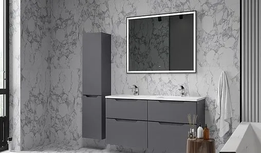 Тумба-умывальник подвесная Raval Wector 120 антрацит Wct.01.120/P/A/MD+4627173210218