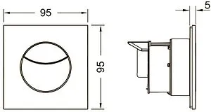 Пневматический дистанционный привод смыва TECEflushpoint 9240978 белый глянцевый Пневматический дистанционный привод смыва TECEflushpoint 9240978 белый глянцевый, 2