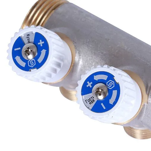 Коллектор регулирующий проходной 2 отвода 1"в/н x ½"н Stout SMB 6852 011202 Коллектор регулирующий проходной 2 отвода 1"в/н x ½"н Stout SMB 6852 011202