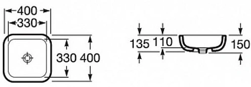 Раковина Roca Khroma 40 белый 327654000