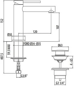 Смеситель для раковины Gattoni Circle One хром 9042/90C0, 2