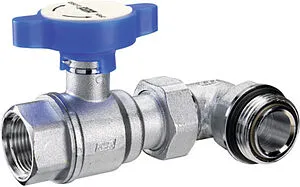 Кран шаровый с американкой угловой (под термометр) ¾"в x 1"н синий Far FS 3062 134B Кран шаровый с американкой угловой (под термометр) ¾"в x 1"н синий Far FS 3062 134B, 1