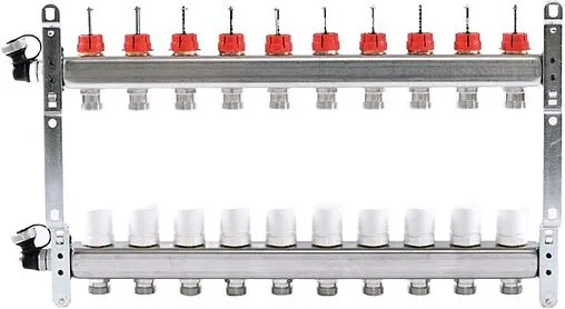 Группа коллекторная с расходомерами 10 отводов 1&quot;в/в x ¾&quot;ек Uni-fitt 450I4310