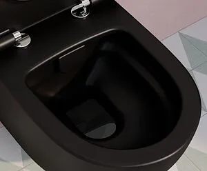 Унитаз подвесной безободковый VitrA Sento Rim-Ex черный матовый 7748B083-0101, 3