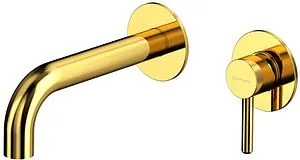 Смеситель для раковины из стены WHITECROSS Y gold золото Y1216GL Смеситель для раковины из стены WHITECROSS Y gold золото Y1216GL, 1